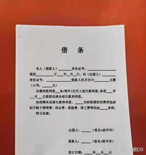 普通人随手签字借款合同场景
