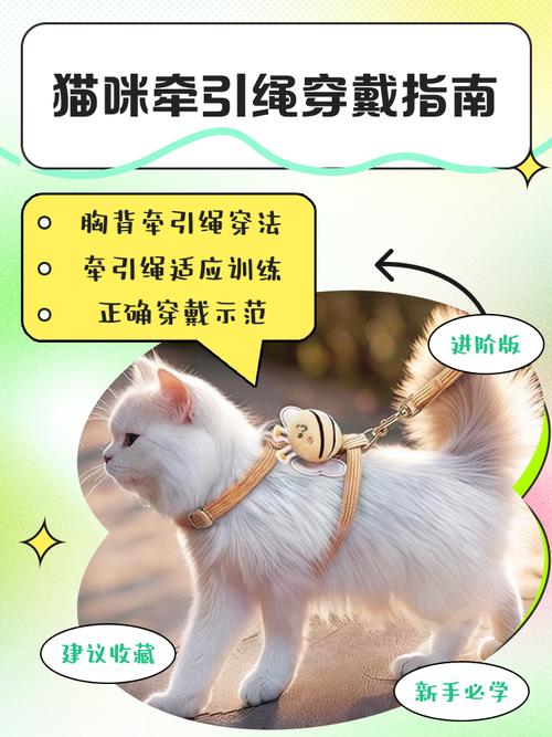 胸背式牵引绳正确穿戴步骤示意图