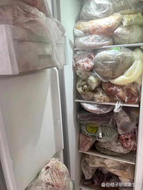 冰箱里囤积过期食材浪费场景实拍