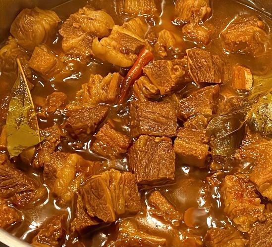 炖牛肉软烂入味的成品特写