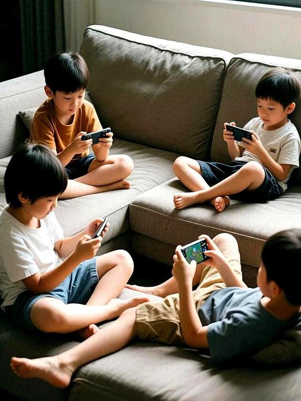 孩子偷偷用家长手机玩游戏画面