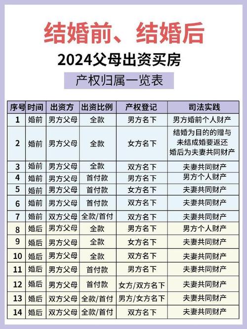 家庭共同财产权属划分明细表