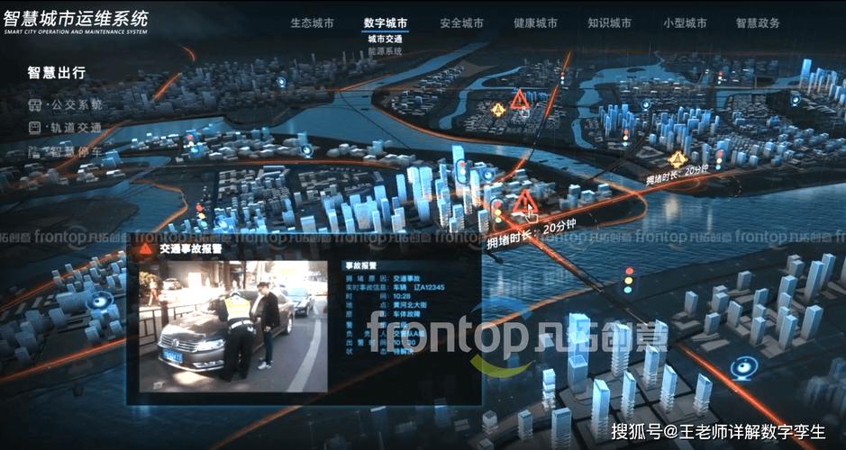城市交通路口数字孪生实时仿真界面