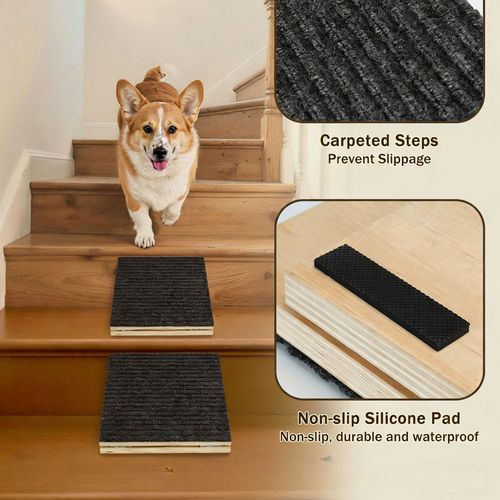 沙发旁给宠物搭的折叠防滑小斜坡