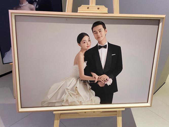 婚纱照选片师与新人选片沟通场景