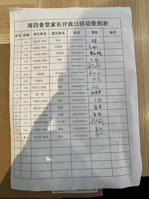 亲子坐在餐桌前对着打印的答题模板贴便签