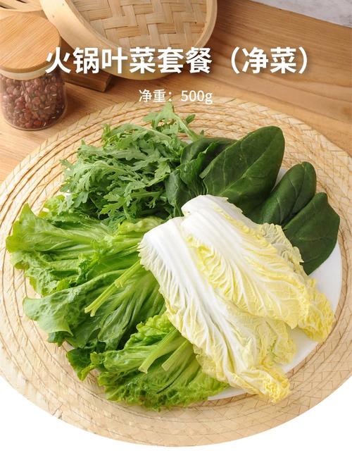 富含叶酸的新鲜绿叶蔬菜拼盘