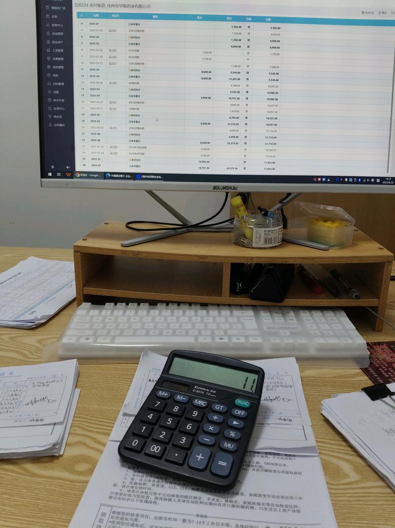 会计师事务所审计工作场景电脑屏幕