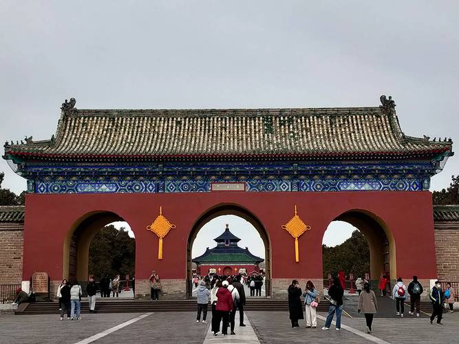 北京天坛公园东门入口实景