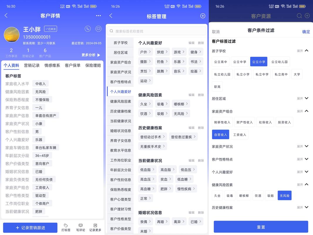 电商后台用户复购标签筛选界面截图