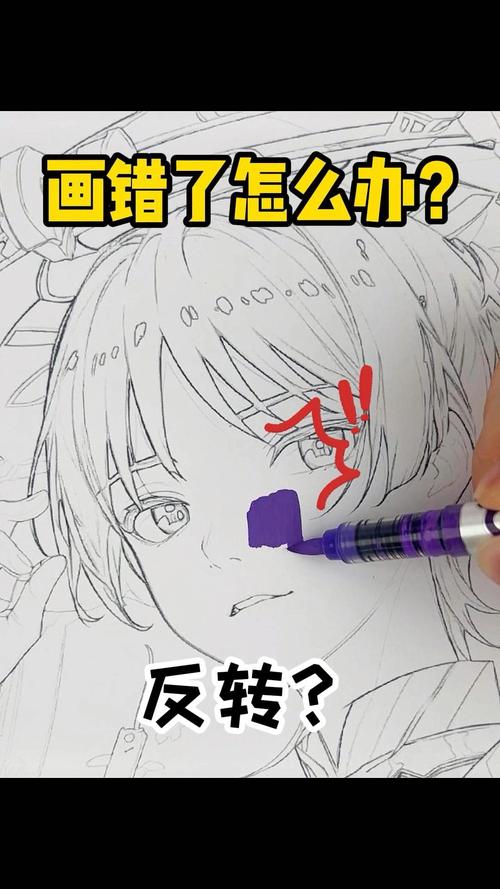 跟着错误绘画教程画的成品对比图