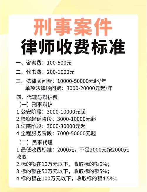 刑事辩护律所代理刑事案件收费标准参考表