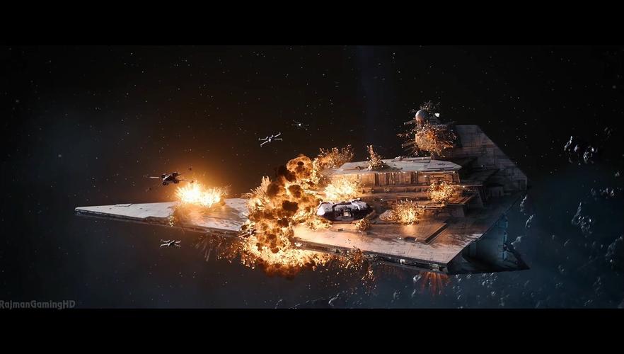 星球大战太空战机爆炸无声对比