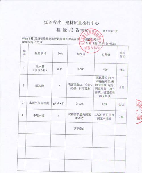 合格家装保温材料环保检测报告实拍