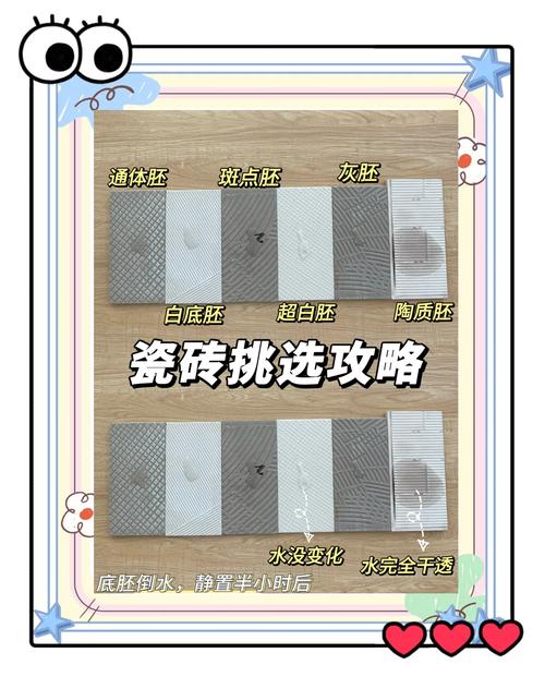 瓷砖吸水率测试对比，卫生间湿区墙砖选材示例