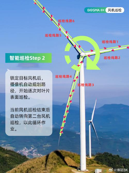 风电场山顶风机AR远程巡检作业图