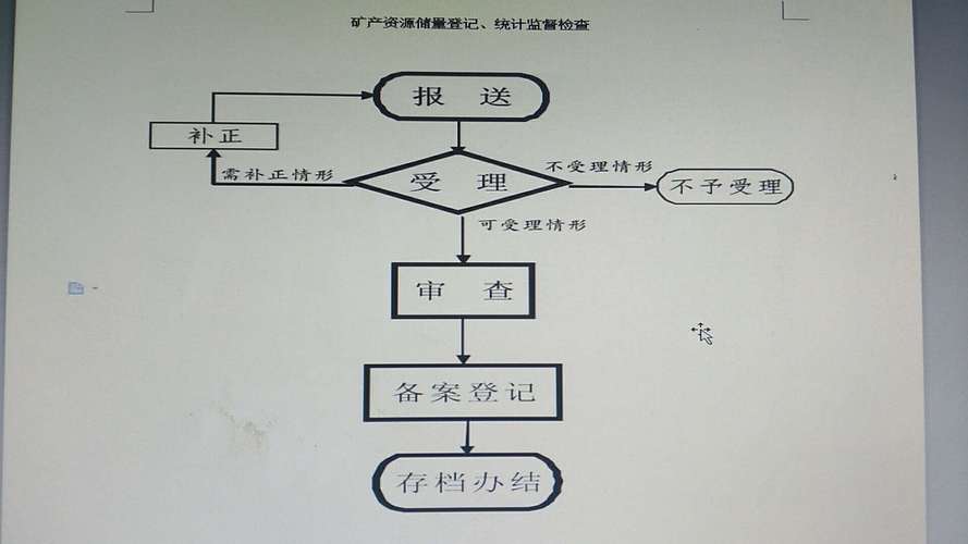 固体矿产资源储量报告备案流程示意图