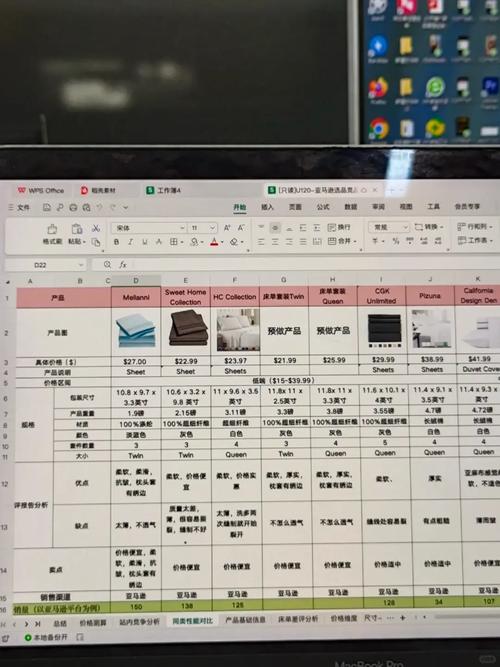 电商运营竞品分析对比表格