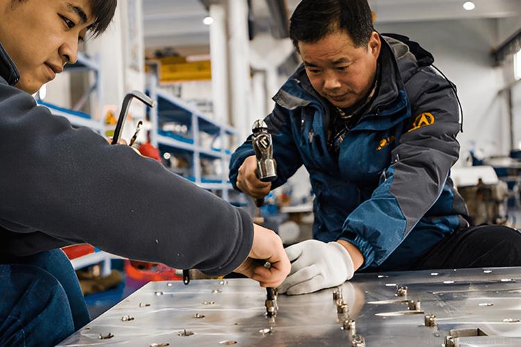 钳工调试工业治具销钉间隙现场