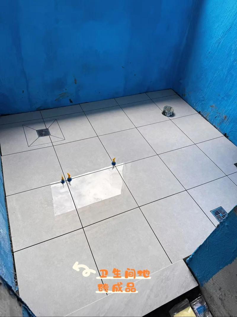 浴室柜防潮背板满贴瓷砖施工过程