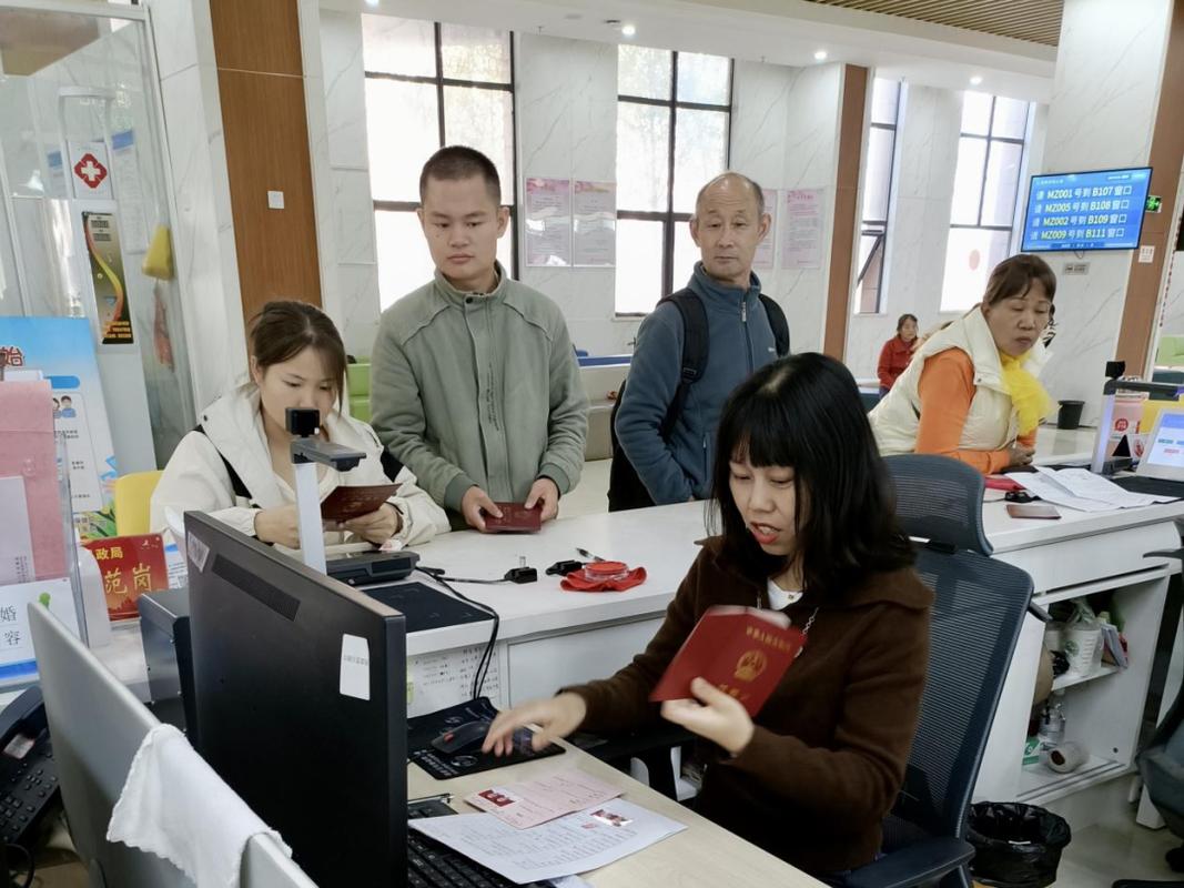 民政局门口婚前财产咨询场景