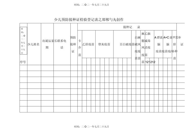 工人查看疫苗接种记录本