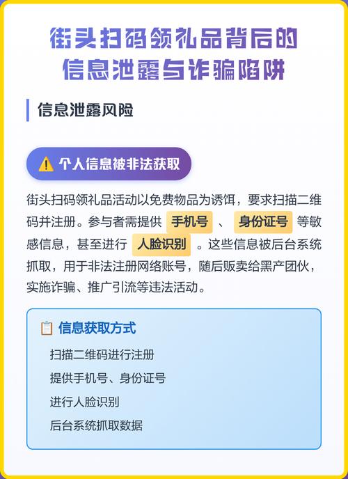 街头扫码送礼品网络信息泄露现场