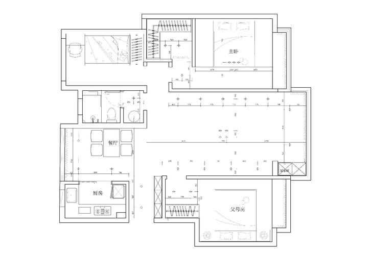 无主灯嵌入式灯具开孔定位施工图