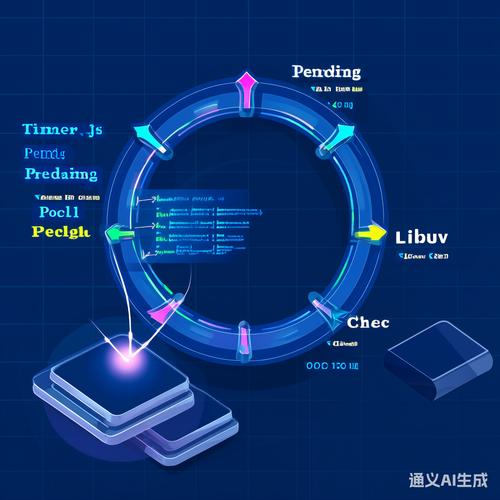 libuv事件循环内部阶段与epoll交互示意图