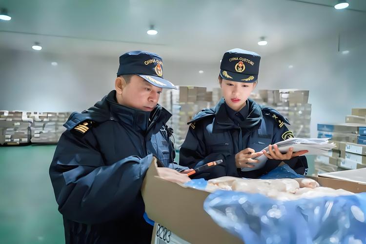 海关入境行李文物查验现场照片