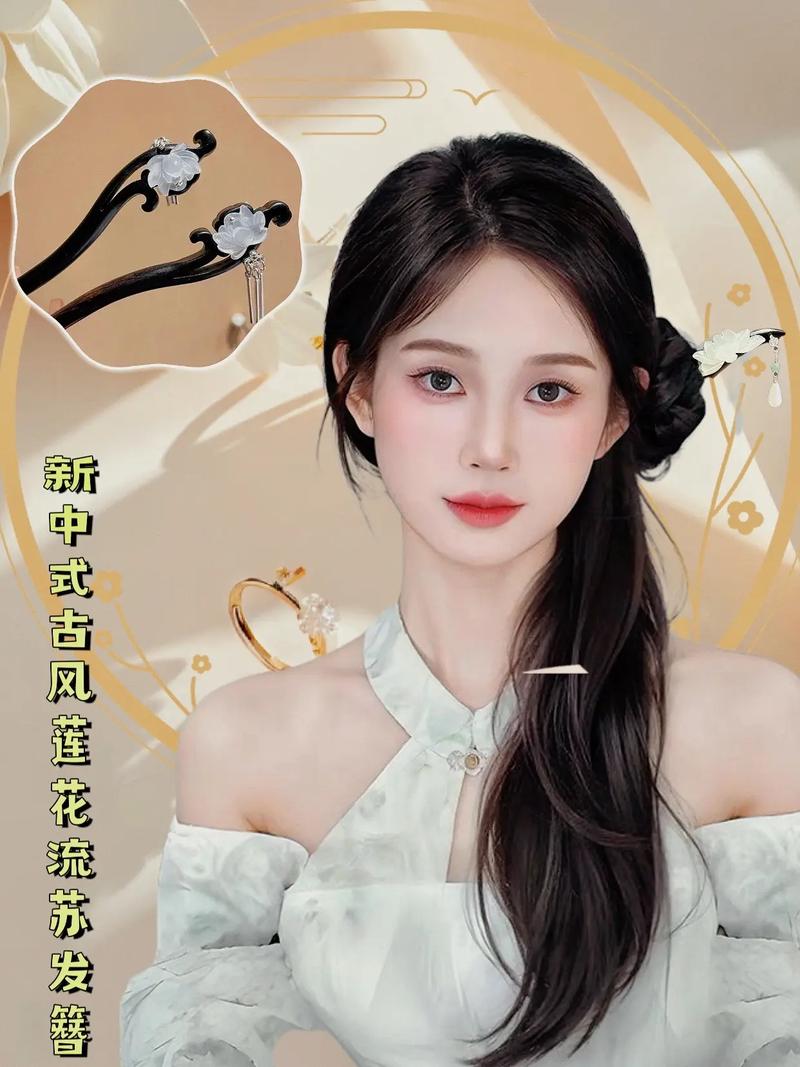 现代手工玉簪盘发使用场景