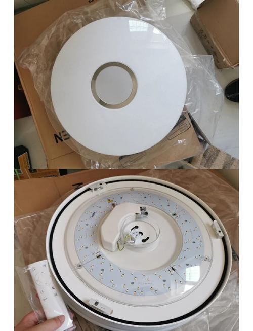 实体店常见劣质网红吸顶灯与正规产品拆箱对比图