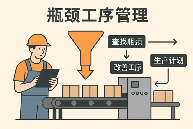 产线瓶颈工序识别与任务协同示意图