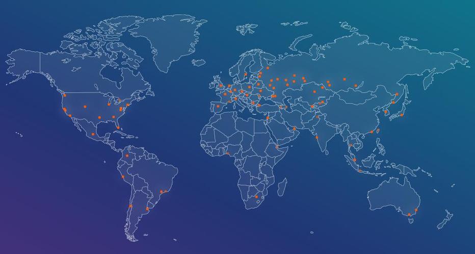 全球CDN节点分布实时地图