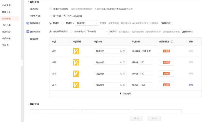 连锁餐饮会员后台用户分层标签截图