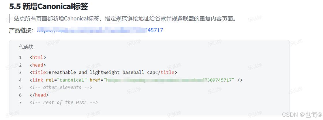 技术SEO重复网址canonical标签设置示例