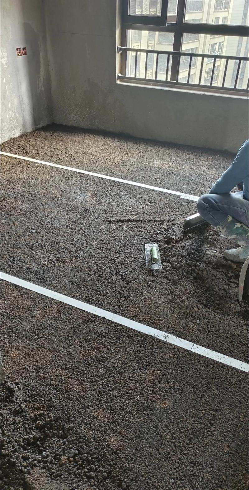 软木地板铺装现场找平施工图
