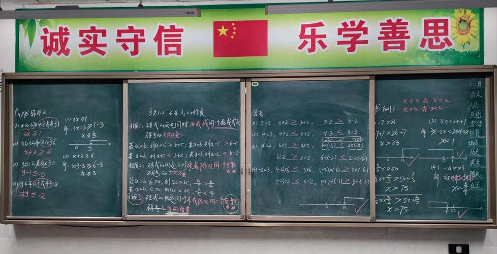 初中数学等式性质1课堂板书
