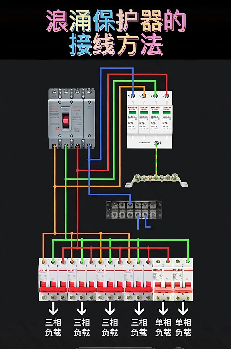 工业电柜内Modbus RTU双绞线混乱接线带浪涌保护器