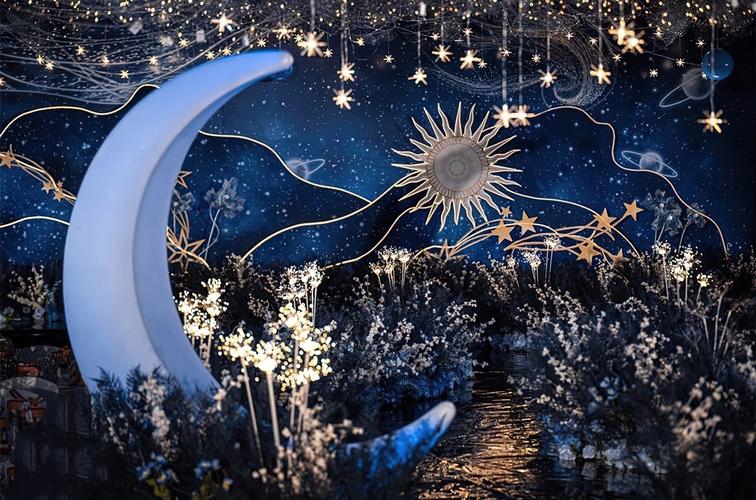 星空下浪漫节日礼物场景