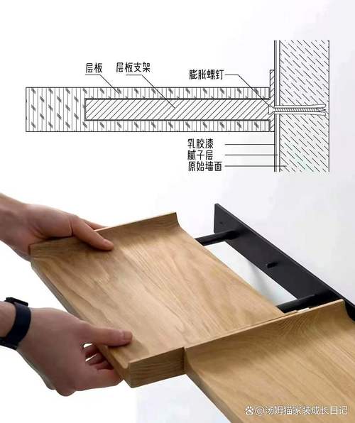 悬空岩板餐桌墙面预埋件安装示意图