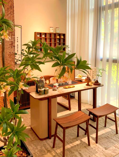 居家阳台简约风格茶艺泡茶场景实拍