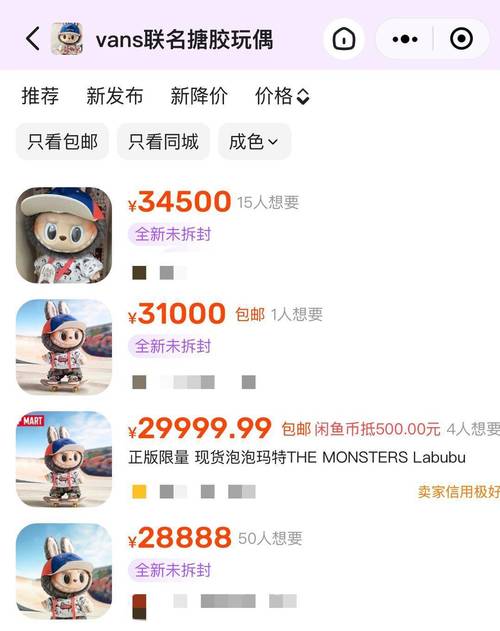 潮流品牌限量联名款二手交易平台价格截图