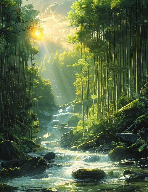 柳侯公园竹林晨光