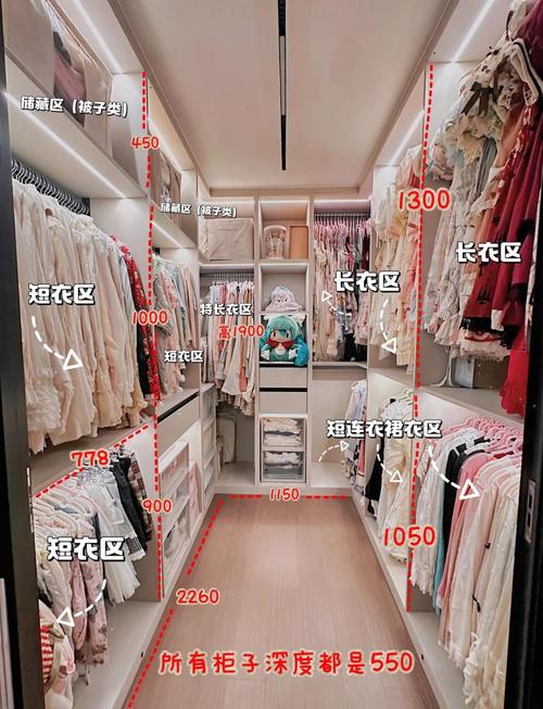 独立衣帽间防水施工高度标注示意图