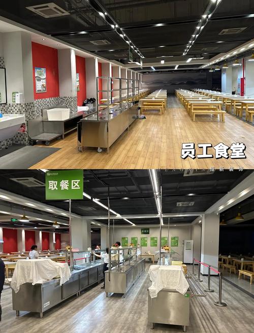 新建工业社区共享职工食堂与会议中心场景