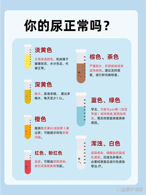 科学饮水方式尿液颜色对照图