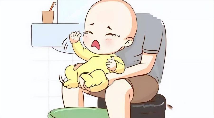 婴儿被家长架着腿强迫把尿的真实场景实拍