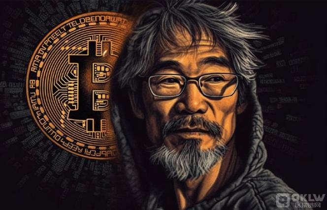 神秘的中本聪与比特币起源概念图