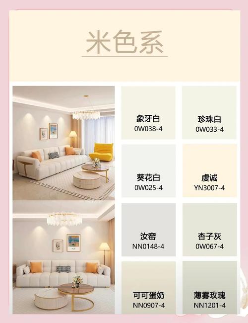 业主新房客厅现场色卡对照实拍